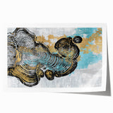 Vibrant abstract strokes and lines design in a rolled print, showcasing a colorful, modern art piece perfect for contemporary home decor. Ideal for art enthusiasts and interior design lovers.