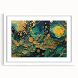 Abstract strokes and lines in a minimalist design, framed in white with a mat, ideal for modern home decor and artistic displays.