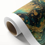 Abstract canvas wall art showcasing vibrant strokes and lines in a palette of blues, yellows, and reds, ideal for modern home decor.