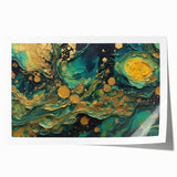 Abstract wall art print showcasing vibrant strokes and lines in a harmonious blend of colors, perfect for modern home decor.