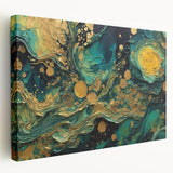 Abstract canvas wall art showcasing a vibrant design of colorful strokes and lines, ideal for modern home decor or artistic spaces.