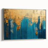 Framed abstract wall art showcasing elegant strokes and lines in soothing silver tones, perfect for modern home decor accents and style.