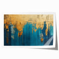 Abstract wall art print showcasing vibrant strokes and lines in bold colors, ideal for modern home decor or artistic accent pieces.