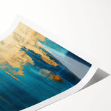 Abstract wall art print showcasing vibrant strokes and lines in rich colors, perfect for modern home decor and artistic spaces.