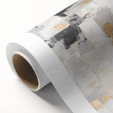 Abstract wall art canvas print showcasing vibrant strokes and lines in shades of blue, orange, and yellow, perfect for modern decor.