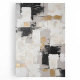 Colorful abstract canvas wall art featuring vibrant strokes and lines in shades of blue, orange, and yellow, perfect for modern decor enhancement.