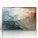 Framed abstract wall art featuring silver strokes and lines on a sleek acrylic background, enhancing modern decor with elegance.