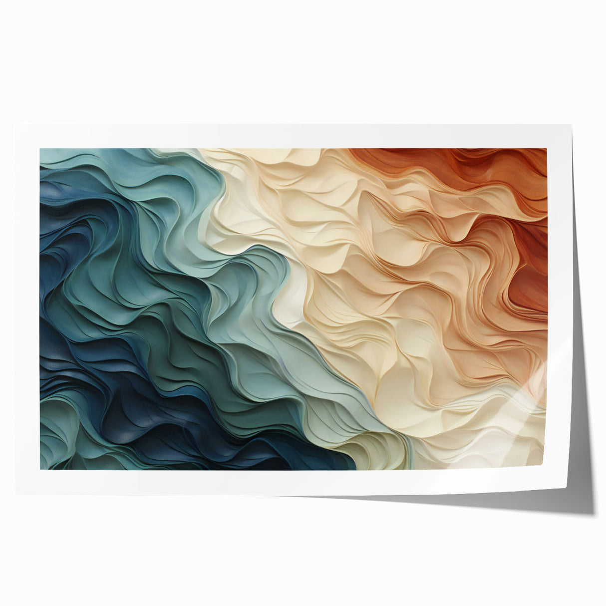Abstract wall art print showcasing vibrant strokes and lines in a dynamic composition, perfect for modern home decor and artistic spaces.