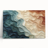 Abstract canvas wall art showcasing vibrant strokes and lines in rich hues of blue, orange, and yellow, perfect for modern decor.