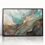 Framed abstract wall art featuring dynamic strokes and lines in black and white, adding a modern touch to any interior decor.