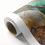 Abstract canvas wall art showcasing vibrant strokes and lines in shades of blue, orange, and yellow, perfect for modern home decor.