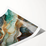 Abstract wall art print showcasing vibrant strokes and lines in bold colors, rolled for easy framing, perfect for modern decor accents.