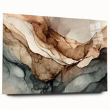 Abstract wall art featuring colorful strokes and lines on acrylic glass, showcasing a modern design ideal for contemporary home decor.