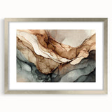 Framed abstract wall art featuring colorful strokes and lines in a silver mat, ideal for modern home decor and artistic expression.