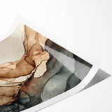 Abstract wall art print showcasing vibrant strokes and lines in a dynamic color palette, perfect for modern home decor.