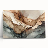 Abstract canvas wall art showcasing vibrant strokes and lines in shades of blue, orange, and yellow, perfect for modern home decor.