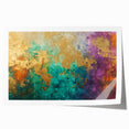 Abstract wall art print showcasing vibrant strokes and lines in a variety of colors, ideal for modern decor and artistic spaces.