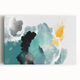 Abstract strokes and lines design wall art on stretched canvas, showcasing vibrant colors and modern artistic flair, perfect for contemporary home decor.