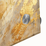 Close-up of an abstract wall art design showcasing colorful strokes and lines in vibrant shades of blue, orange, and yellow, perfect for modern decor.