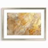 Abstract wall art featuring a collection of colorful strokes and lines in a silver frame with matting, perfect for modern decor.