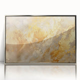 Framed wall art featuring an abstract design with colorful strokes and lines, showcasing a modern aesthetic in a silver frame.