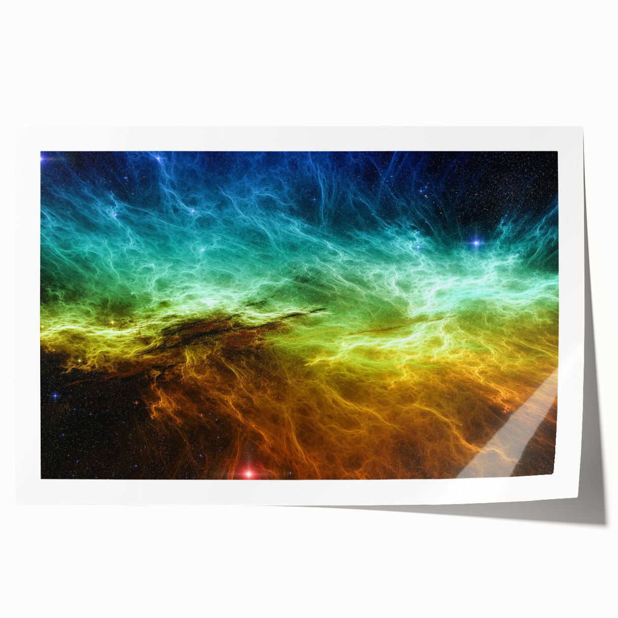 Abstract wall art print showcasing vibrant strokes and lines in bold colors, perfect for modern home decor and creative spaces.
