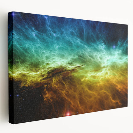 Abstract strokes and lines in vibrant colors on stretched canvas wall art, showcasing a modern design that enhances contemporary decor.