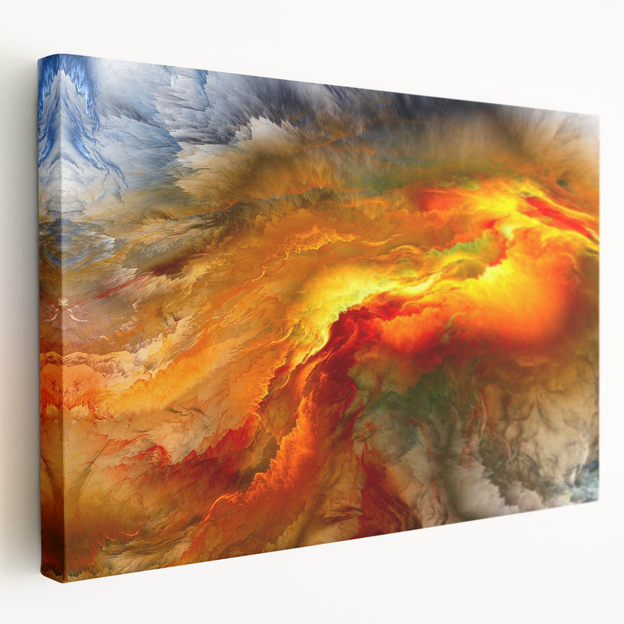 Abstract canvas wall art showcasing vibrant strokes and lines in bold colors, perfect for modern home decor or office spaces.