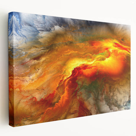 Abstract canvas wall art showcasing vibrant strokes and lines in bold colors, perfect for modern home decor or office spaces.