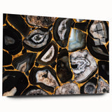 Abstract strokes and lines design wall art collection displayed in acrylic glass, showcasing vibrant colors and fluid patterns, ideal for modern decor.