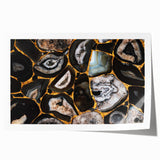 Abstract wall art print featuring vibrant strokes and lines in shades of blue, yellow, and pink, perfect for modern home decor. Ideal for adding a contemporary touch to any room.