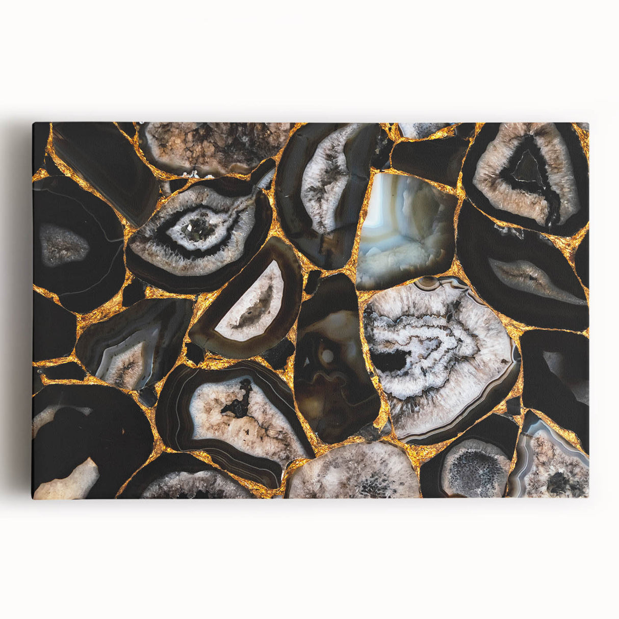 Abstract canvas wall art featuring vibrant strokes and lines in shades of blue, orange, and yellow, perfect for modern home decor and artistic expression.