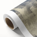 Abstract strokes and lines design on rolled canvas art, showcasing vibrant colors of blue, orange, and yellow, perfect for modern home decor.