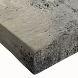 Close-up of a vibrant abstract wall art canvas featuring dynamic strokes and lines in shades of blue, orange, and yellow, designed to enhance contemporary home decor.