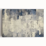 Colorful abstract strokes and lines create a vibrant wall art design on stretched canvas, ideal for modern home decor. This captivating piece enhances any space with its dynamic composition and bold hues.