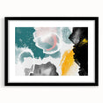 Abstract black and white wall art featuring dynamic strokes and lines in a framed design, ideal for modern home decor, enhancing any interior space.