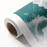 Abstract wall art featuring vibrant strokes and lines in shades of blue, orange, and yellow, designed for modern decor. Perfect for adding a contemporary touch to any room.