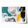 Abstract strokes and lines design wall art print showcasing vibrant colors and dynamic patterns, ideal for modern home decor. Perfect for adding a contemporary touch to any room.