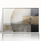 Modern Strokes and Lines Abstract Art on Canvas - Geometric Line Design