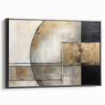 Modern Strokes and Lines Abstract Art on Canvas - Geometric Line Design