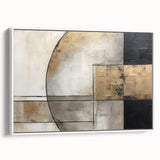 Modern Strokes and Lines Abstract Art on Canvas - Geometric Line Design