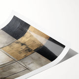 Modern Strokes and Lines Abstract Art on Canvas - Geometric Line Design