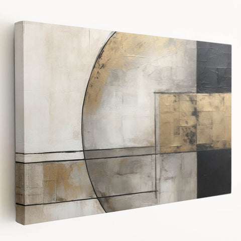Modern Strokes and Lines Abstract Art on Canvas - Geometric Line Design