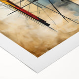 Abstract wall art featuring bold strokes and lines in vibrant colors, designed for modern decor. Ideal for enhancing living spaces with artistic flair.