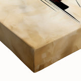 Close-up of an abstract strokes and lines design on stretched canvas wall art, showcasing vibrant colors and intricate textures, perfect for modern home decor.