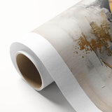 Abstract canvas wall art featuring dynamic strokes and lines in vibrant colors, ideal for modern home decor. The artwork showcases a blend of blues, oranges, and yellows, adding a contemporary touch to any room. Perfect for art enthusiasts looking to enhance their living space with unique designs.