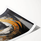 Abstract design featuring vibrant strokes and lines in shades of blue, pink, and yellow, ideal for modern home decor. This rolled wall art adds a contemporary touch to any space, enhancing aesthetic appeal with its dynamic patterns.