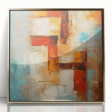 Framed abstract wall art featuring gold and black strokes on a white background, adding a modern touch to home decor. Ideal for contemporary interiors and art enthusiasts.