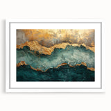 Abstract wall art featuring dynamic strokes and lines in a modern design, framed with a white mat, perfect for enhancing contemporary decor.