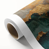 Abstract wall art featuring vibrant strokes and lines in blue, orange, and yellow hues, ideal for modern decor, enhancing any living space or office ambiance.